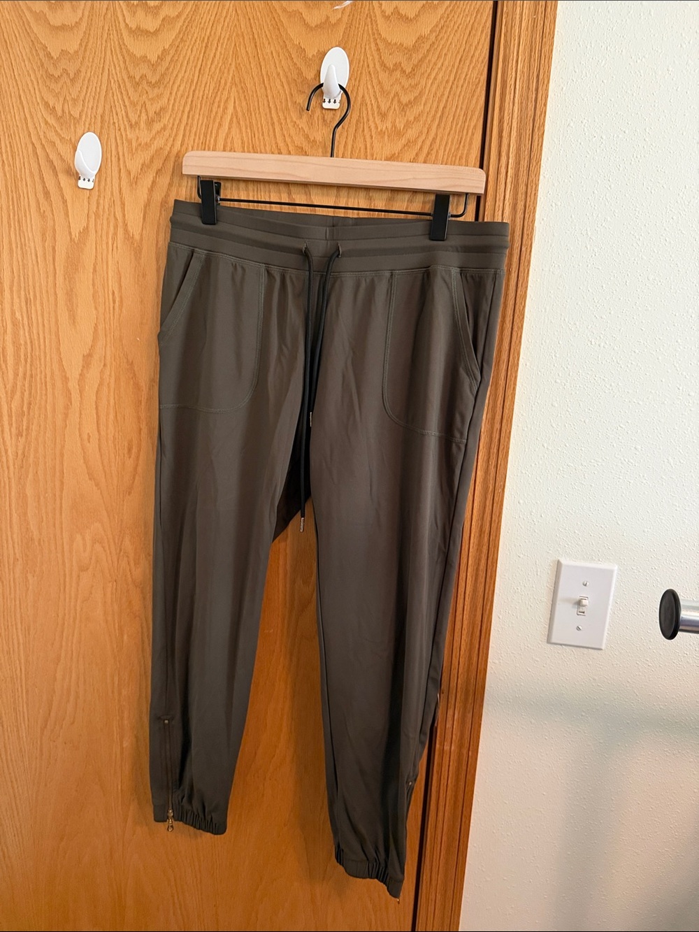 ZYIA Olive Track Joggers in Deep Olive